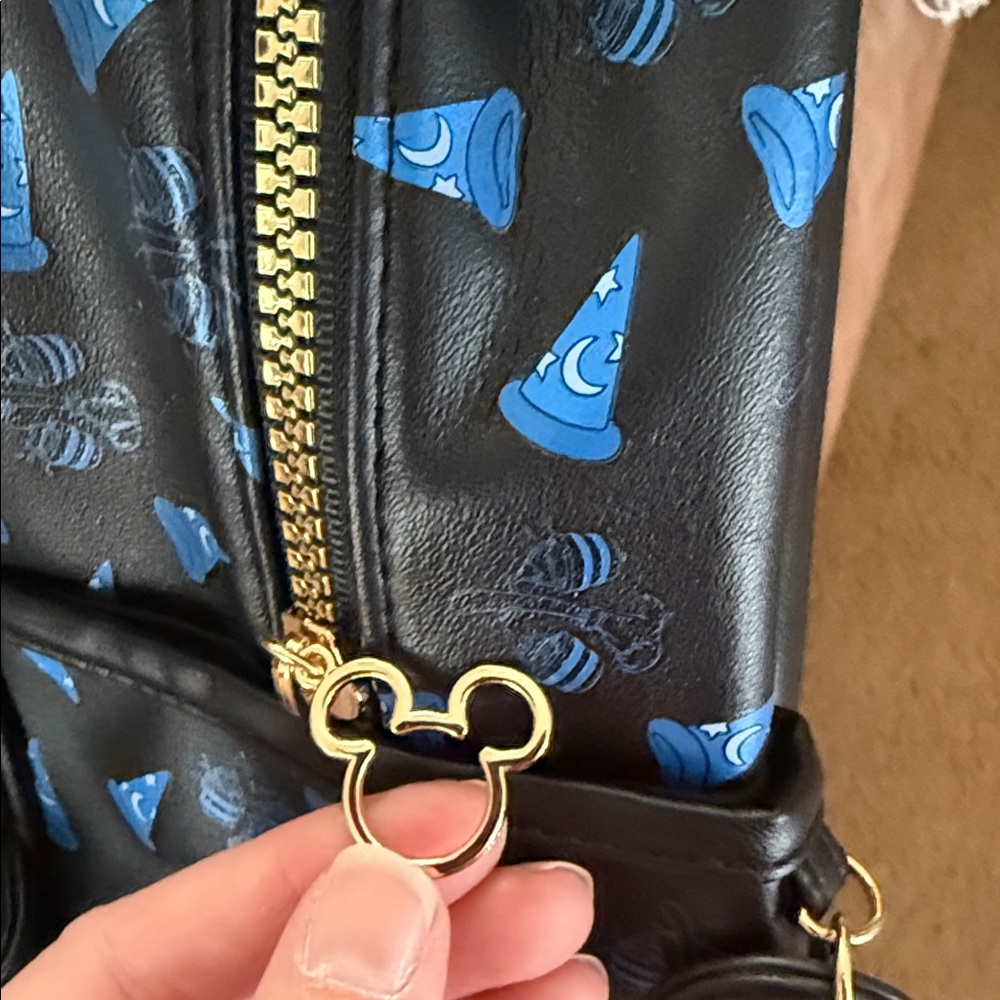 Disney Fantasia Backpack with Blue and Gold Accents - Picture 5 of 6